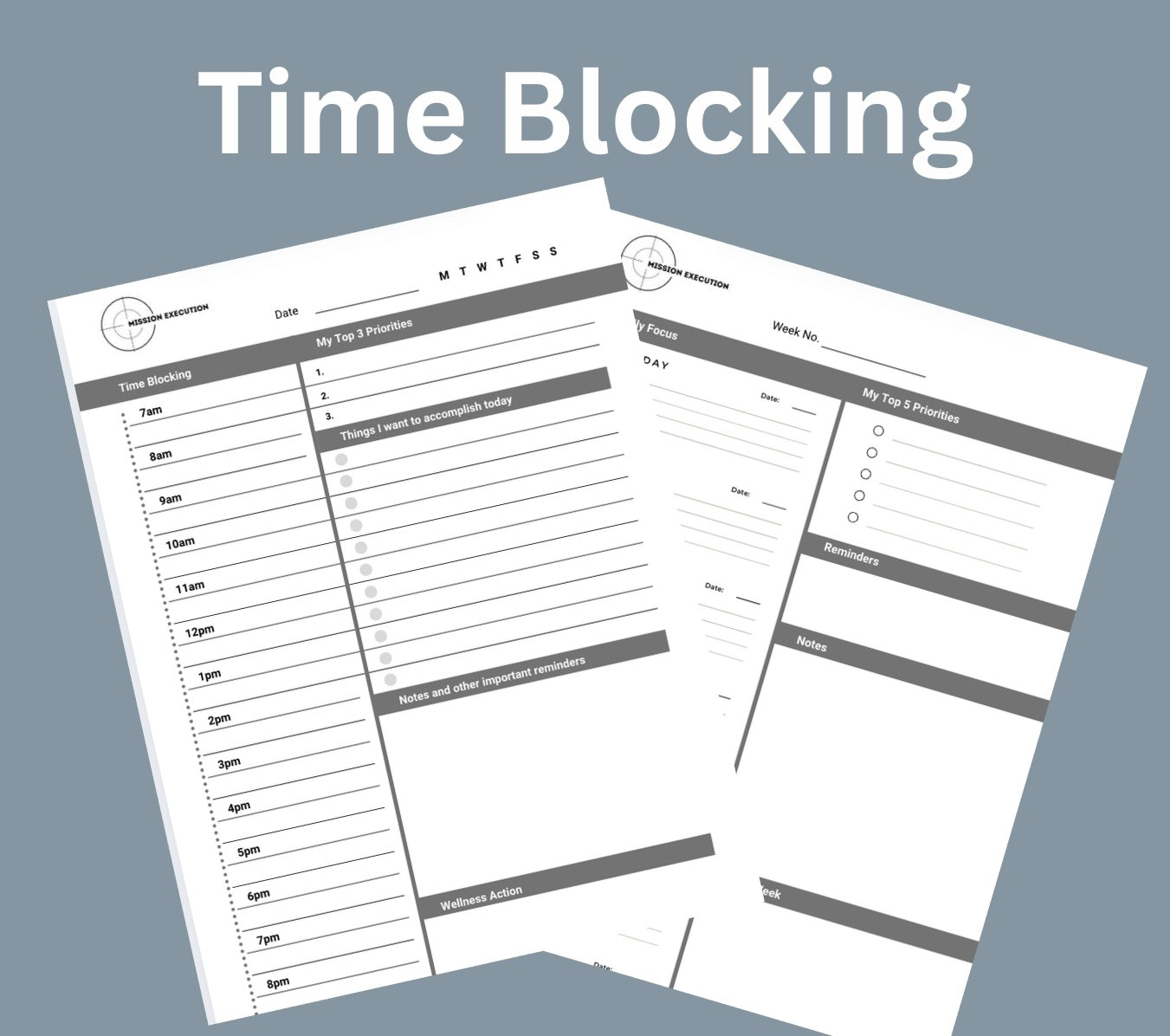 Daily Operations Planner - Time Blocking